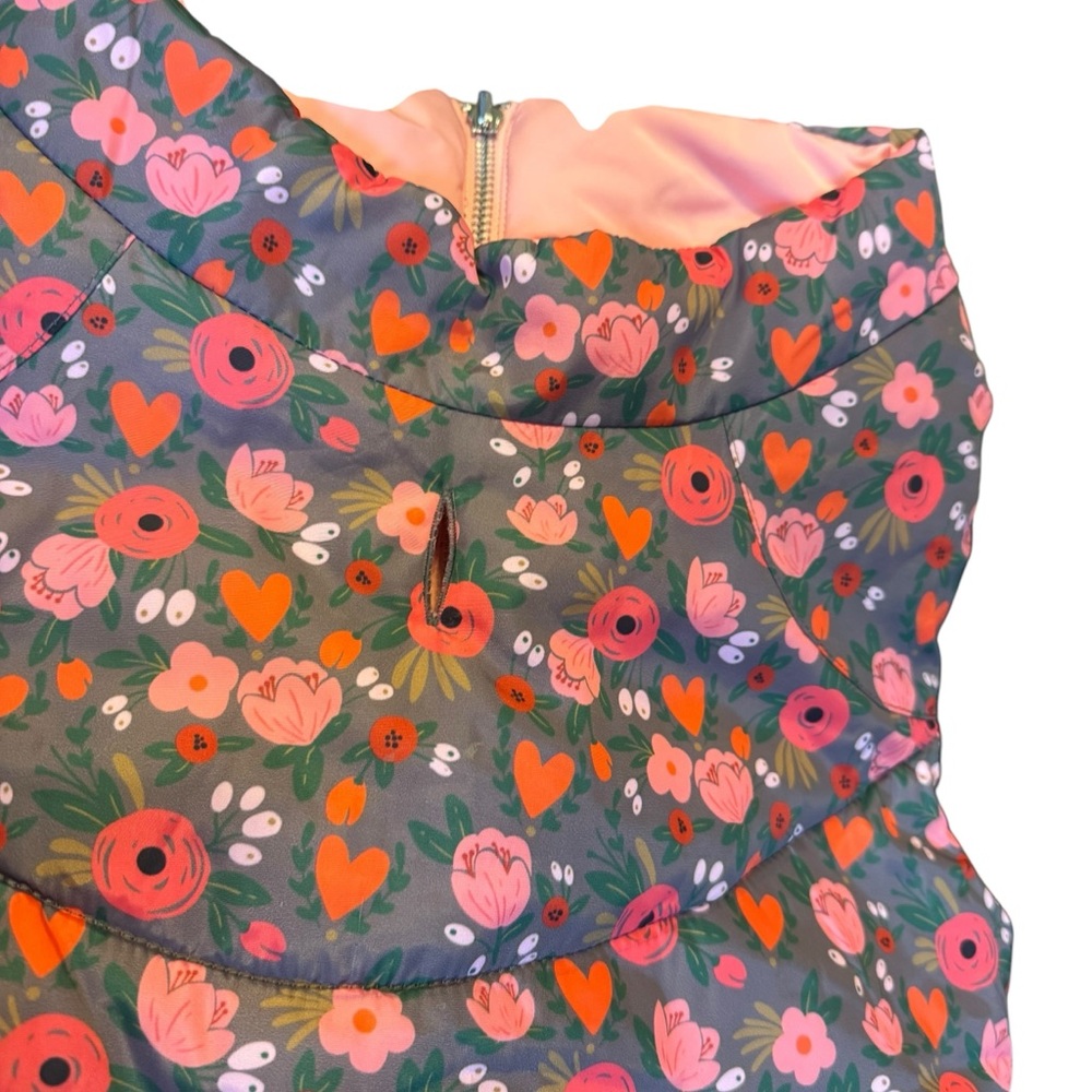 Lucy & Co Pink Floral Reversible Puffer Vest Size XXL - Picture 6 of 11